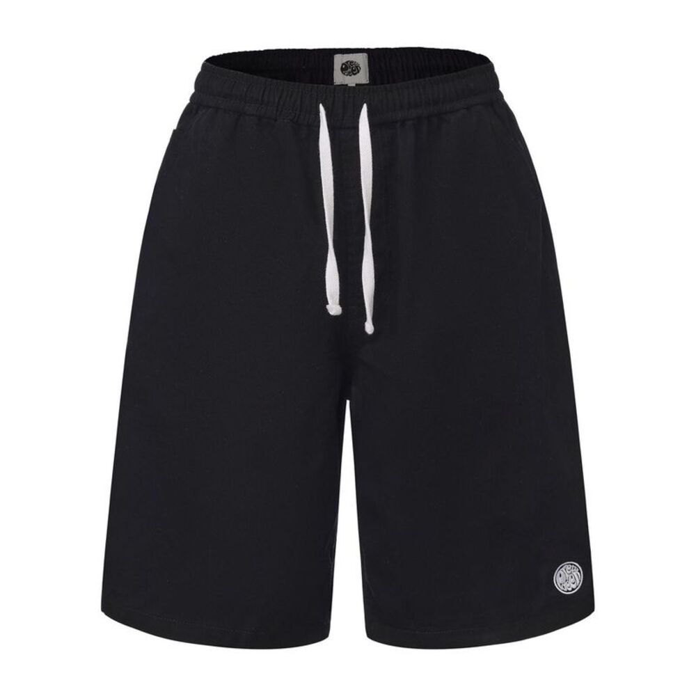 Pretty Green Mens Cotton Casual Shorts / Black